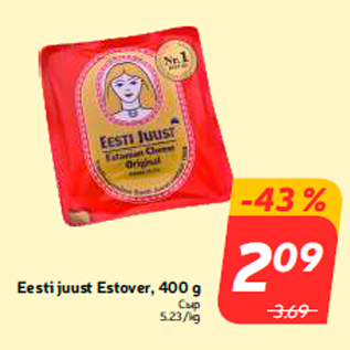 Allahindlus - Eesti juust Estover, 400 g