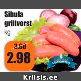 Allahindlus - Sibula grillvorst kg