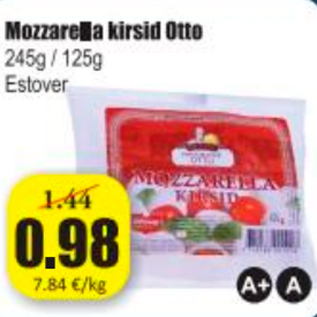 Allahindlus - Mozzarella kirsid Otto