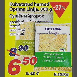 Allahindlus - Kuivatatud herned Optima Linija