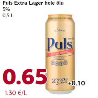 Allahindlus - Puls Extra Lager hele õlu