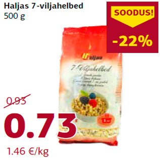 Allahindlus - Haljas 7-viljahelbed 500 g