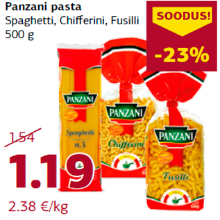 Allahindlus - Panzani pasta