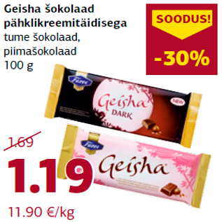 Allahindlus - Geisha šokolaad pähklikreemitäidisega