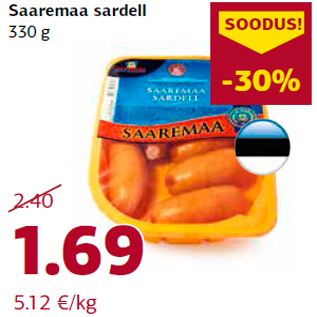 Allahindlus - Saaremaa sardell 330 g