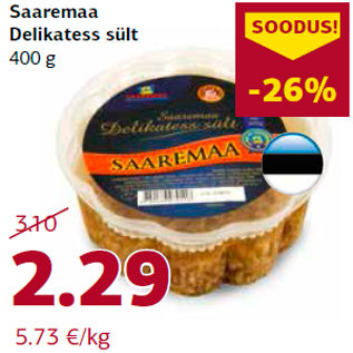 Allahindlus - Saaremaa Delikatess sült 400 g