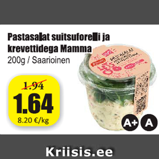 Allahindlus - Pastasalat suitsuforelli ja krevettidega Mamma