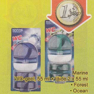 Allahindlus - Marine WC-geel, 55 ml + täide 2 x 55 ml