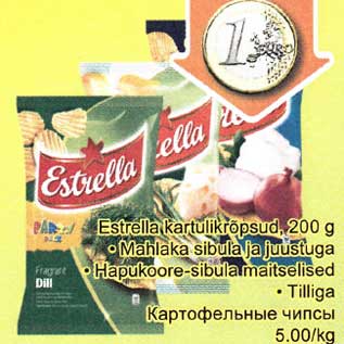 Allahindlus - Estrella kartulikrõpsud, 200 g