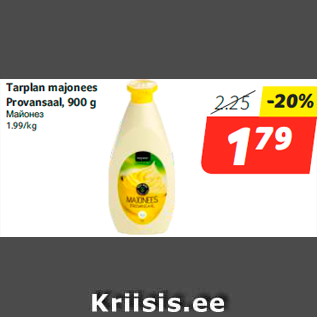 Allahindlus - Tarplan majonees Provansaal, 900 g