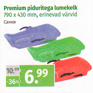 Allahindlus - Premium piduritega lumekelk