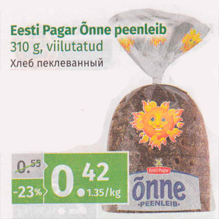 Allahindlus - Eesti Pagar Õnne peenleib 310 g