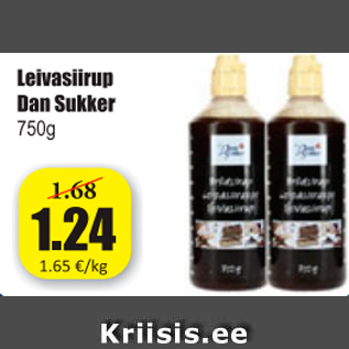 Allahindlus - Leivasiirup Dan Sukker 750 g