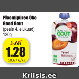 Allahindlus - Ploomipüree Öko Good Gout