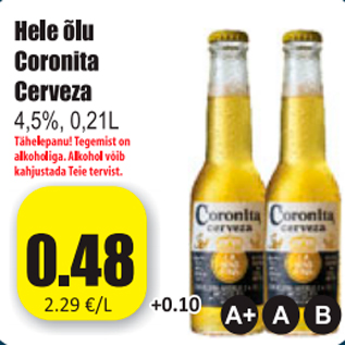 Allahindlus - Hele õlu Corona Cerveza