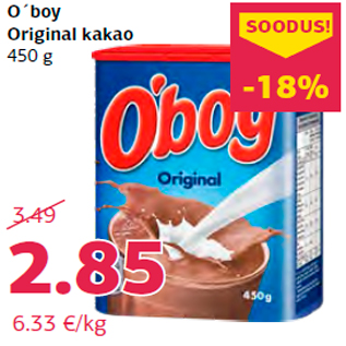 Allahindlus - O´boy Original kakao 450 g