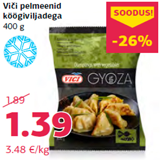 Allahindlus - Viči pelmeenid köögiviljadega 400 g