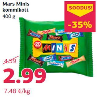 Allahindlus - Mars Minis kommikott 400 g