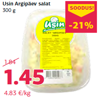 Allahindlus - Usin Argipäev salat 300 g