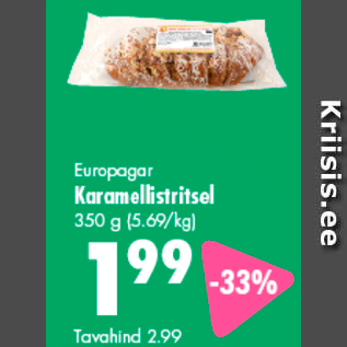 Allahindlus - Europagar Karamellistritsel 350 g