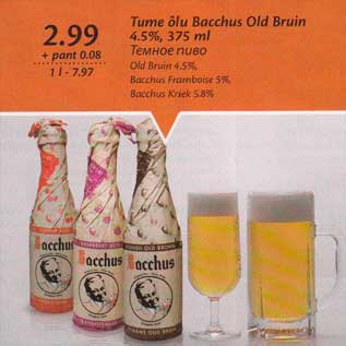 Allahindlus - Tume õle Bacchus Old Bruin 4,5%,375 ml