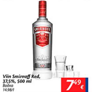 Allahindlus - Viin Smirnoff Red