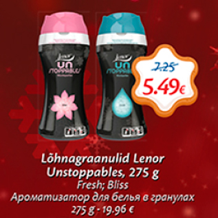 Allahindlus - Lõhnagraanulid Lenor Unstoppables, 275 g