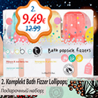 Allahindlus - Komplekt Bath Fizzer Lollipops