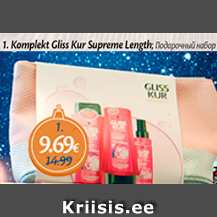 Allahindlus - Komplekt Gliss Kur Supreme Length