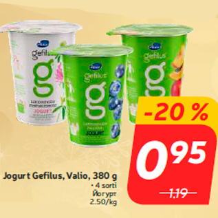 Allahindlus - Jogurt Gefilus, Valio, 380 g