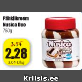 Allahindlus - Pähklikreem Nusica Duo 750 g