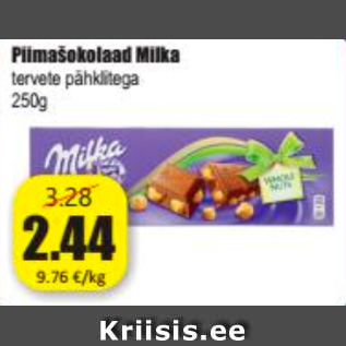 Allahindlus - Piimašokolaad Milka