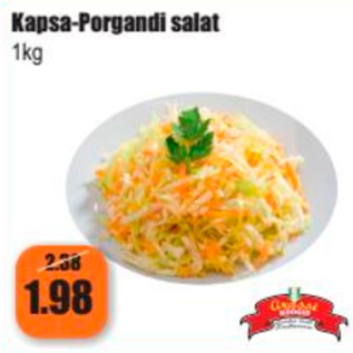 Allahindlus - Kapsa-Porgandi salat 1 kg