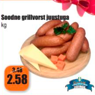 Allahindlus - Soodne grillvorst juustuga kg