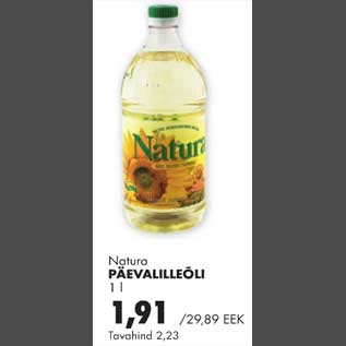 Allahindlus - Natura päevalilleõli