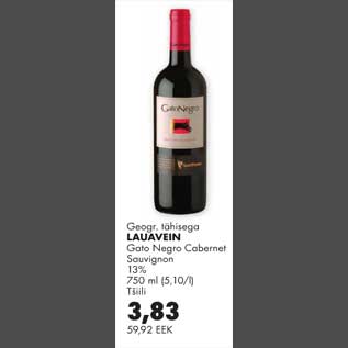 Allahindlus - Lauavein Gato Negro Cabernet Sauvignon, Tšiili