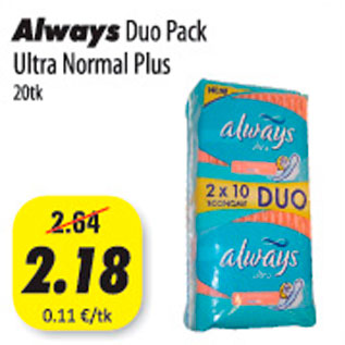 Allahindlus - Always Duo Pack Ultra Normal Plus