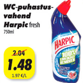 Allahindlus - WC-puhastusvahend Harpic fresh