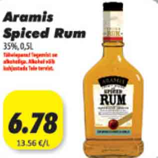 Allahindlus - Aramis Spiced Rum