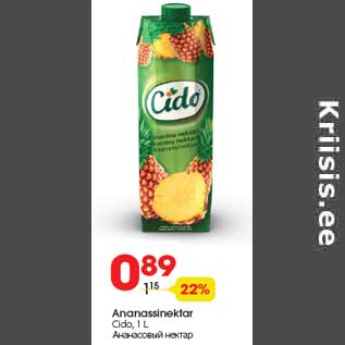 Allahindlus - Ananassinektar Cido, 1 L