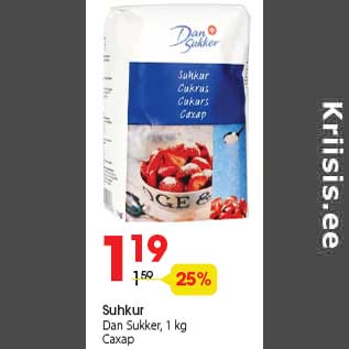 Allahindlus - Suhkur Dan Sukker, 1 kg