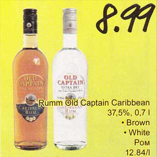 Allahindlus - Rumm Old Captain Caribbean