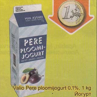 Allahindlus - Valio Pere ploomijogurt 0,1%, 1 kg