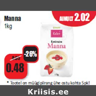 Allahindlus - Manna 1kg