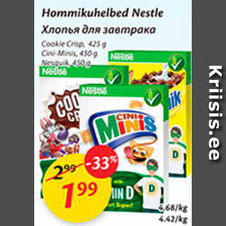 Allahindlus - Hommikuhelbed Nestle