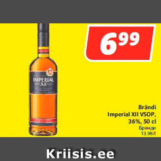 Allahindlus - Brändi Imperial XII VSOP