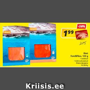 Allahindlus - Rimi forellifilee, 120 g