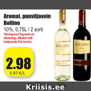 Allahindlus - Aromat. puuviljavein Bollino