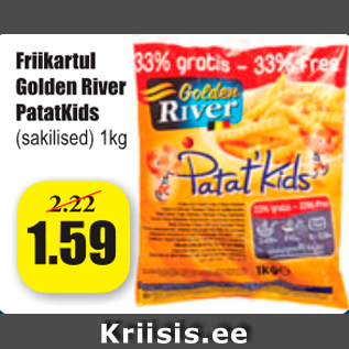 Allahindlus - Friikartul Golden River PatatKids