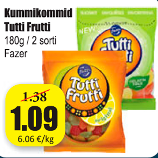 Allahindlus - Kummikommid Tutti Frutti